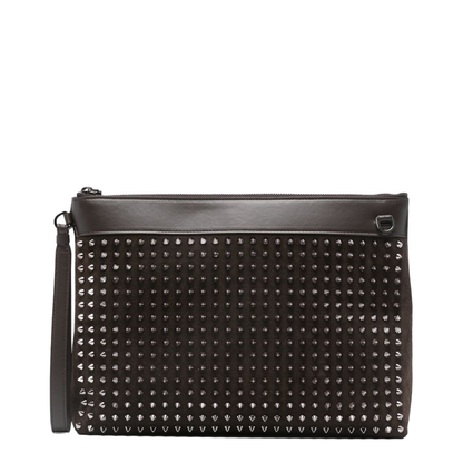 Funky Pouch Reversed Calf Leather and Spikes