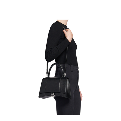 Hourglass Top Handle Bag in Black