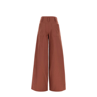 MAYFEYR - Chloè - Red Cotton Wide Leg Pant - CH26APA15041608