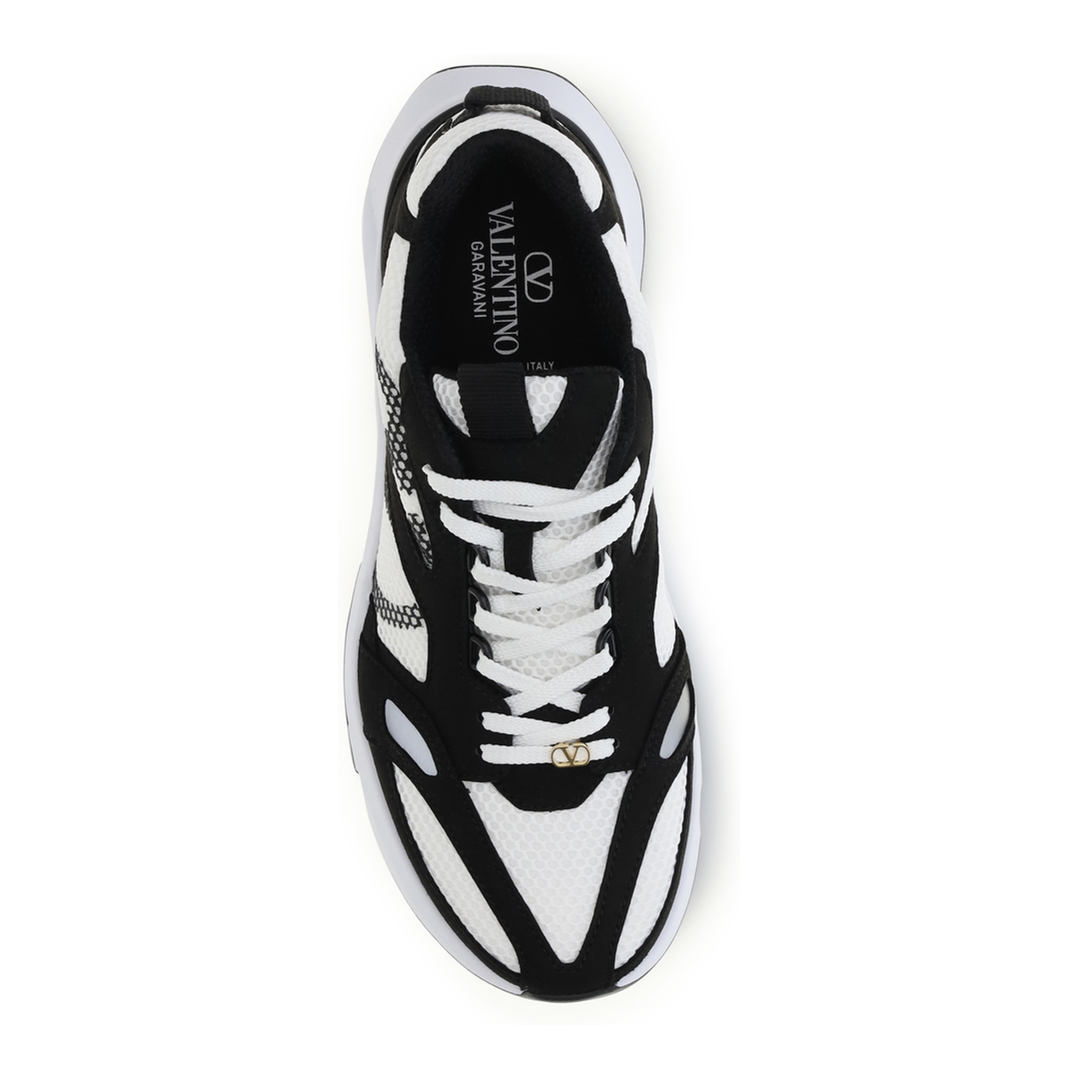 MAYFEYR - Valentino - Demivee Mesh And Suede Sneakers - 9Y2S0N88QAP
