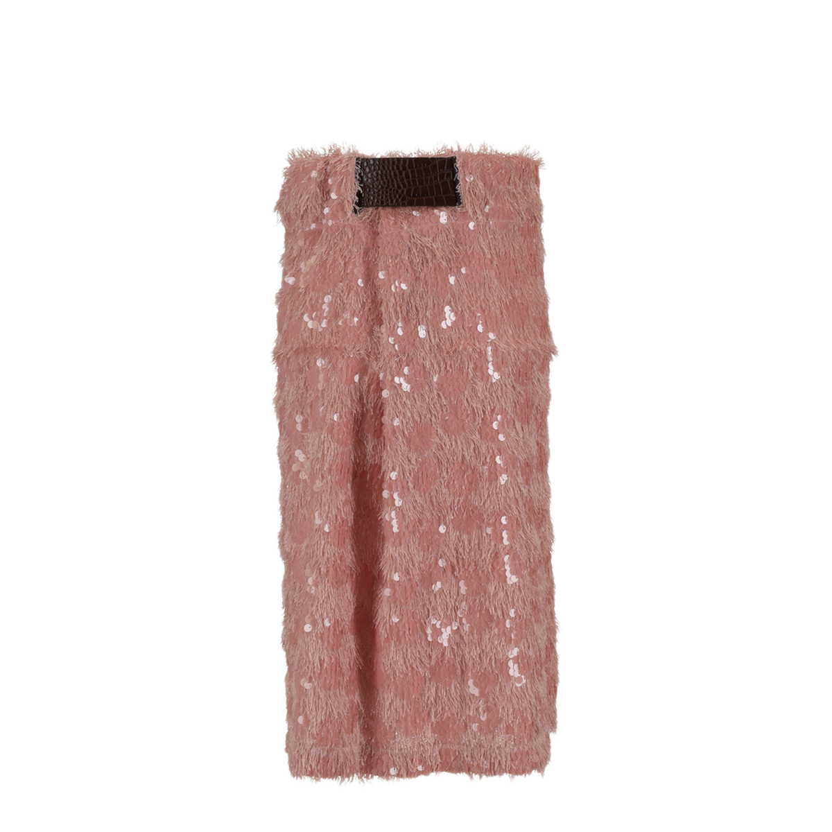 MAYFEYR - NICCOLÒ PASQUALETTI - Chimera Midi Skirt Sequins Leather Belt - NP07S001PESQROSA