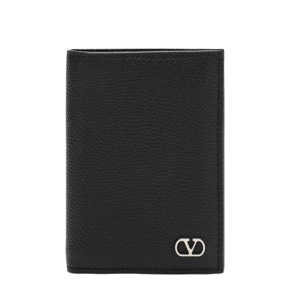 MAYFEYR - Valentino - Black Vlogo Grained Leather Card Holder - 9Y2P0AP1UAG0NO