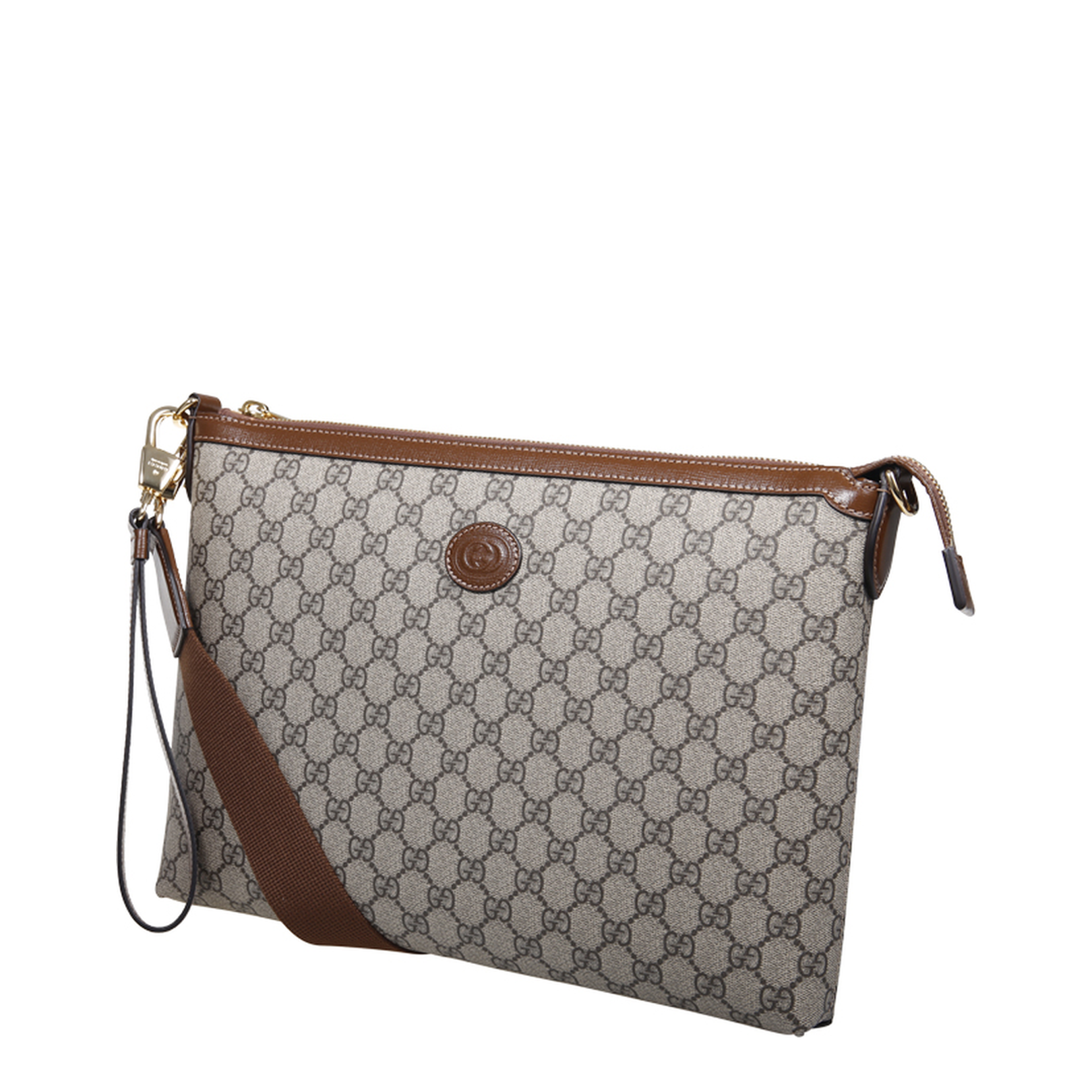 Small Canvas Bi-Color Pouch - Gray