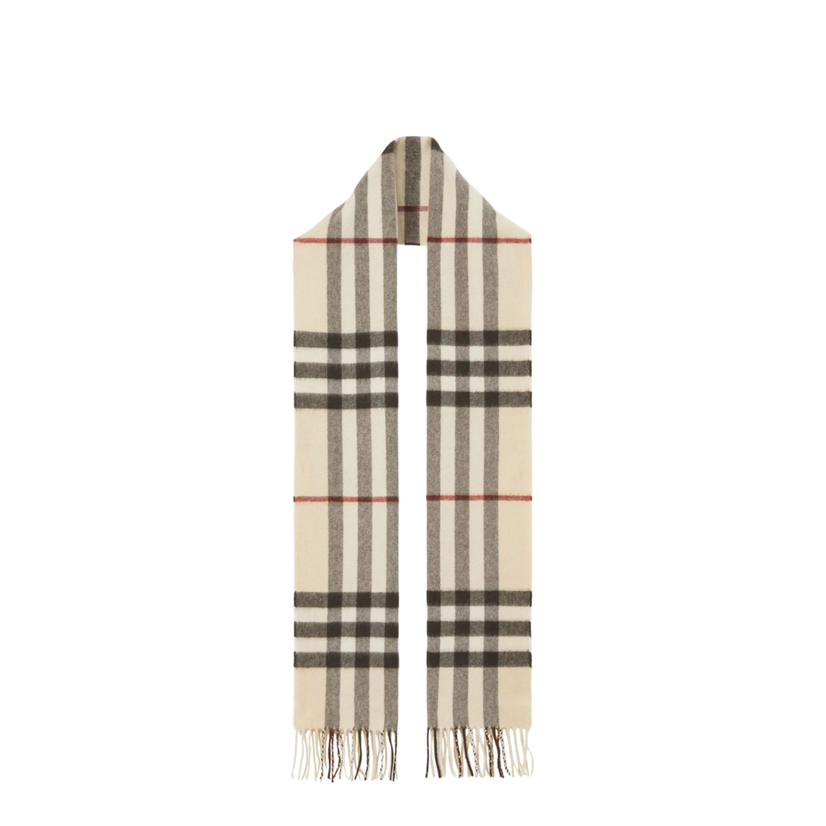 Cashmere Scarf Giant Check Motif