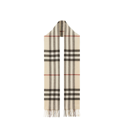 Cashmere Scarf Giant Check Motif