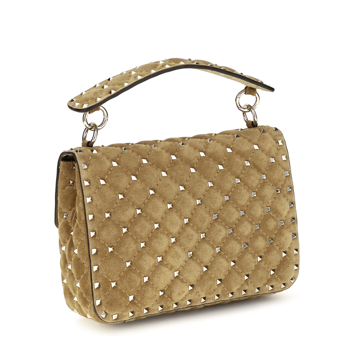 MAYFEYR - Valentino - Medium Rockstud Spike Suede Top Handle Bag - 9W2B0122KQQRDX