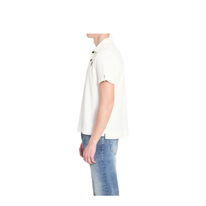 MAYFEYR - Moncler - White Logo Patch Polo Shirt - L10978A0000489AVZ034