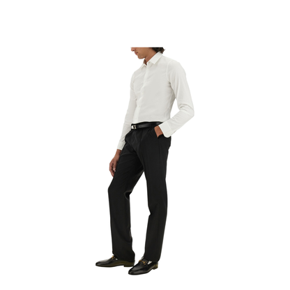 White Stretch Poplin Shirt