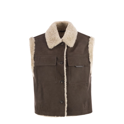 Sleeveless Shearling Outerwear