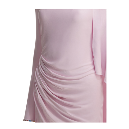 MAYFEYR - Self Portrait - Long Draped Jersey Dress - RS26505XPPINK