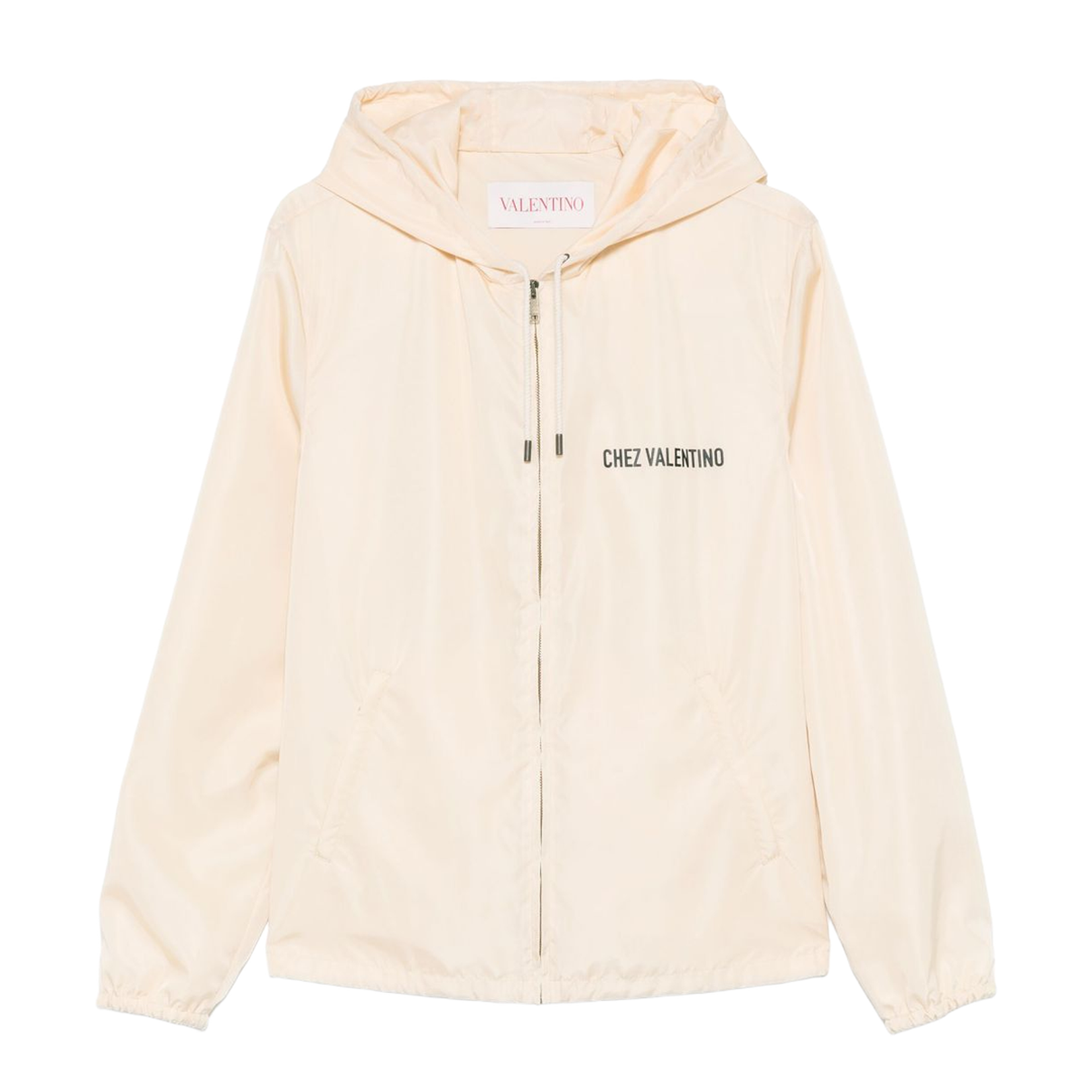 Light Beige Front Zip Fastening Jacket
