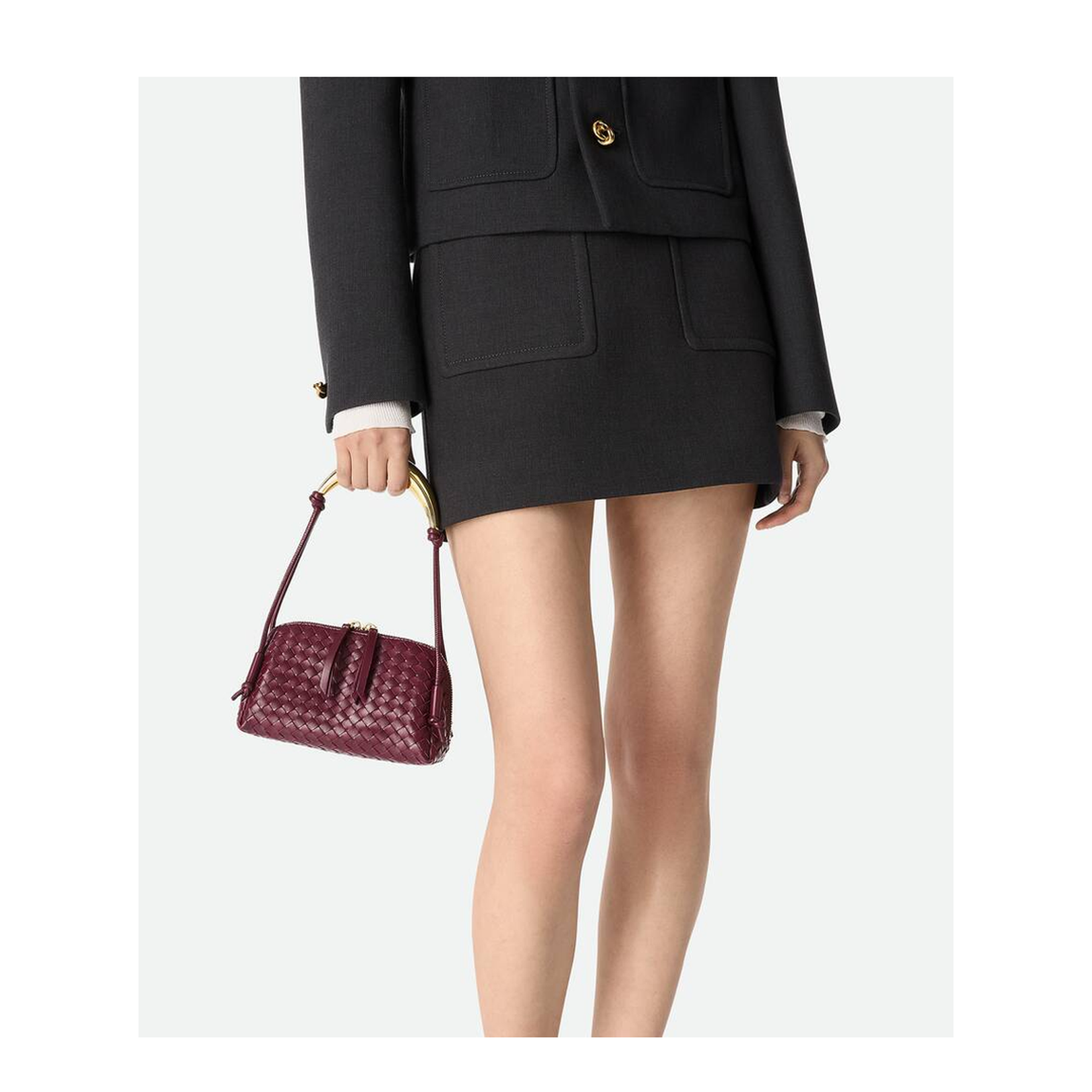 Sardine Leather Handbags - Burgundy