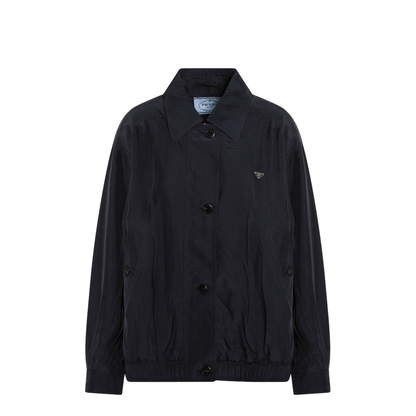 Blue Silk Blouson