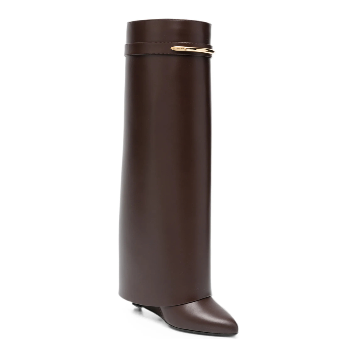 Shark Pinch Leather Boots In Ebony Brown