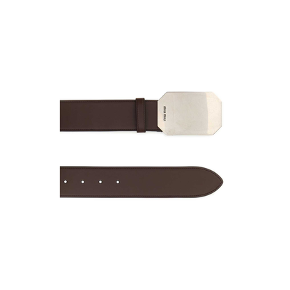MAYFEYR - Miu Miu - Brown Leather Belt - 5CC6122C9QF0NBL