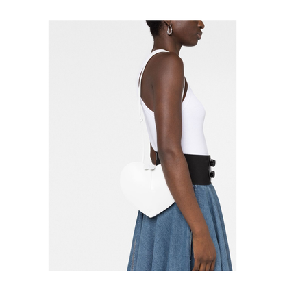 Optical White Le Coeur Bag in Calfskin