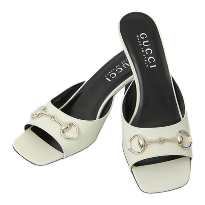 MAYFEYR - Gucci - White Bamboo Signora Mules - 870732CLG009214