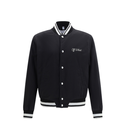 MAYFEYR - Off-White - Script Cotgab Souvenir Varsity Jacket - 44MEH05FC9F00110011001