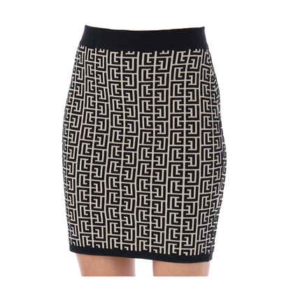 Monogram Jacquard Knit Skirt