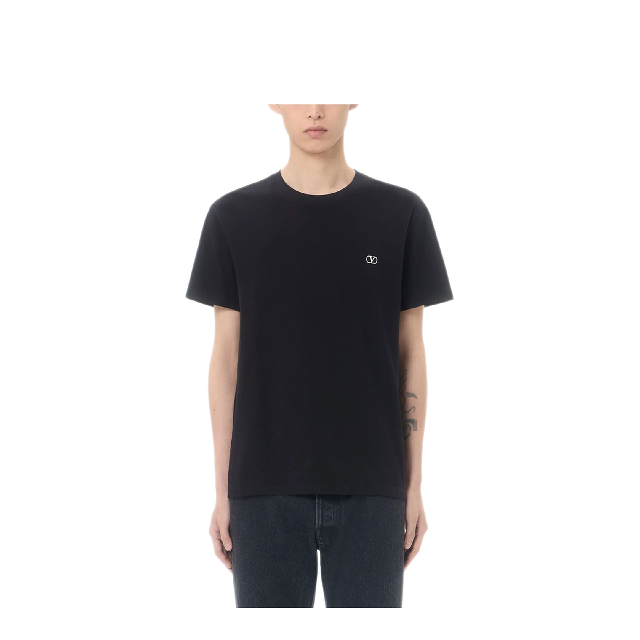 MAYFEYR - Valentino - Cotton T-Shirt With Vlogo Embroidery - VMG10VBMM
