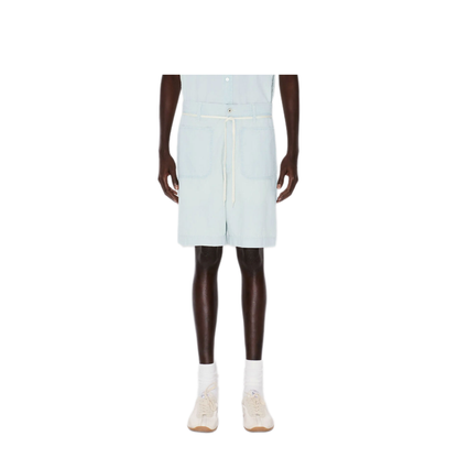 MAYFEYR - Kenzo - Straight Shorts In Stone Bleach Chambray - FG55DS3416F4DY