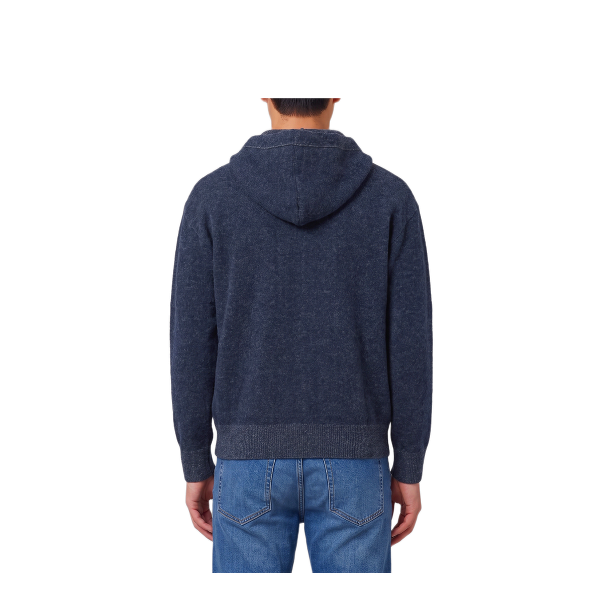 MAYFEYR - Roberto Collina - Merino Wool Zip Sweatshirt In Navy - 263MYB1510710