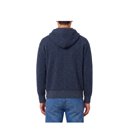 MAYFEYR - Roberto Collina - Merino Wool Zip Sweatshirt In Navy - 263MYB1510710