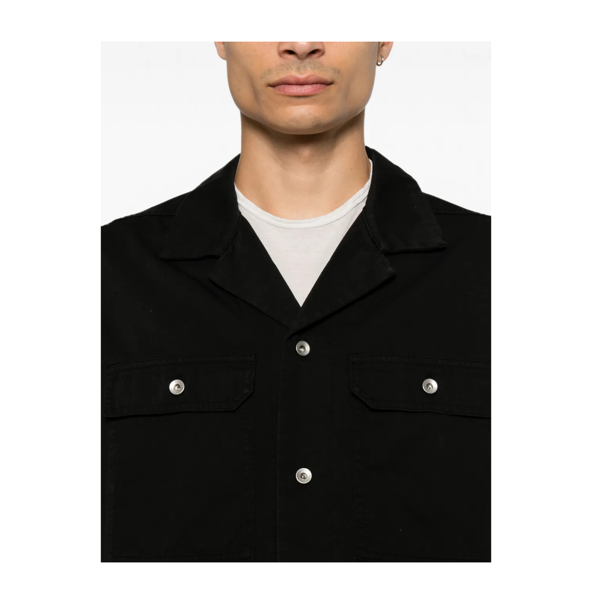MAYFEYR - Rick Owens - Cotton Shirt Three Quarter Sleeves - DU02F6290TW09