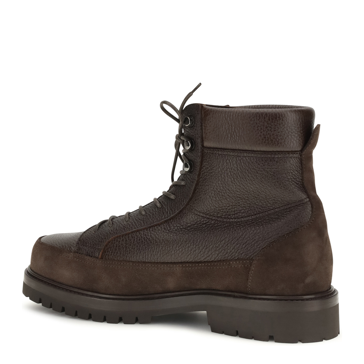 MAYFEYR - Brunello Cucinelli - Explorer Deer Leather And Suede Booties - MZUNSMQ677COL80