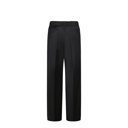High-waisted Pants with Elastic Waistband