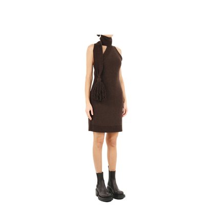 MAYFEYR - Bottega Veneta - Brown One Shoulder Dress - 676296V1DF02113