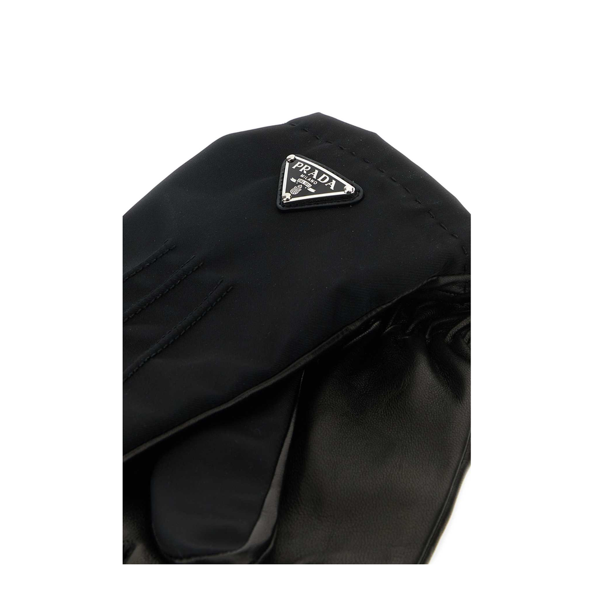 MAYFEYR - Prada - Black Nylon And Nappa Leather Gloves - 2GG7952DWBF0002