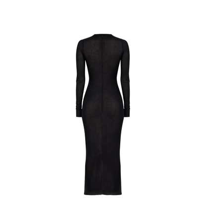Long-Sleeved Midi Dress