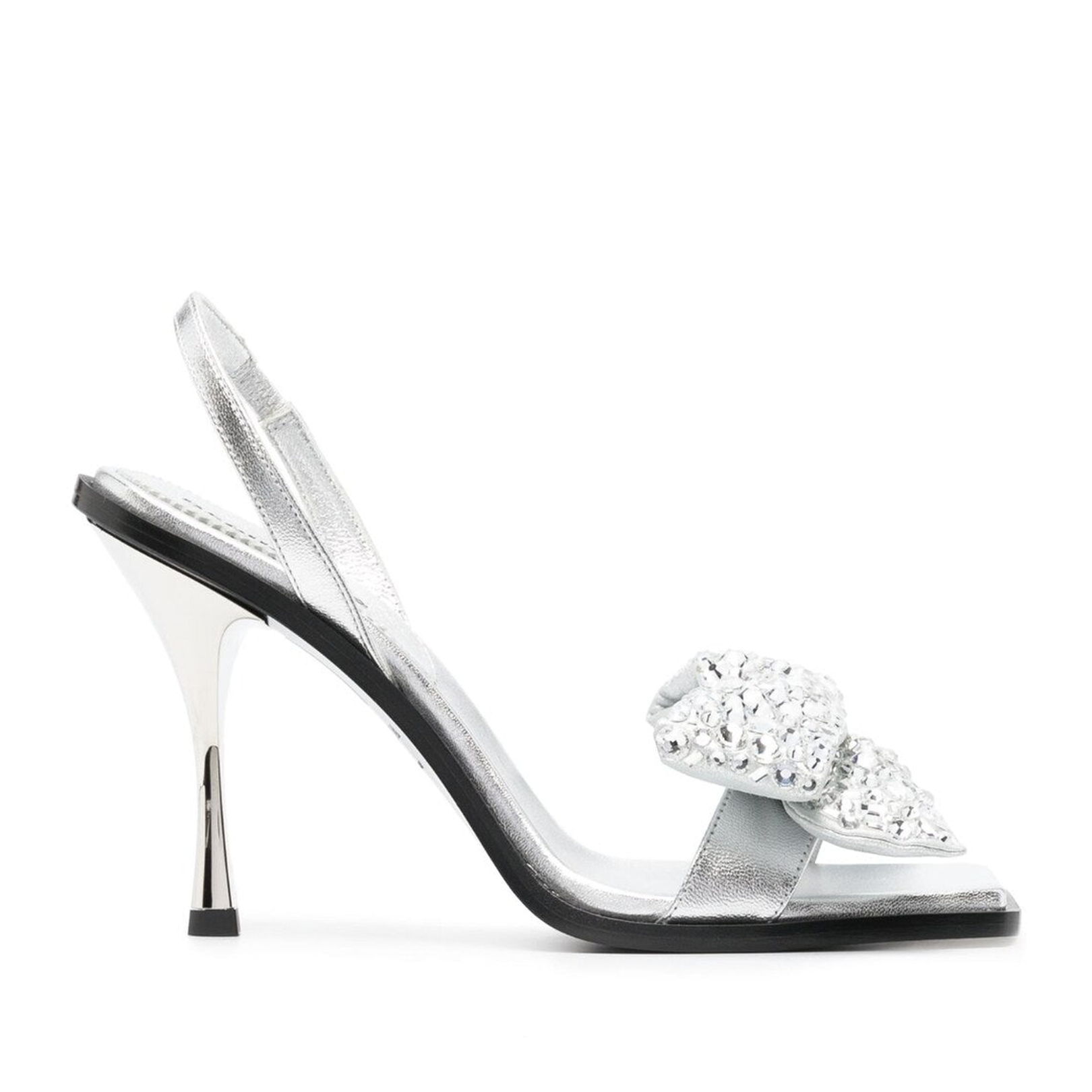 Bow-Detail Square-Toe Sandals