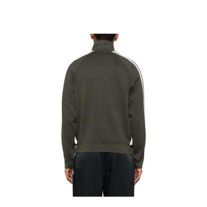 Full-Zip Sweatshirt in Jersey with Contrasting Bands