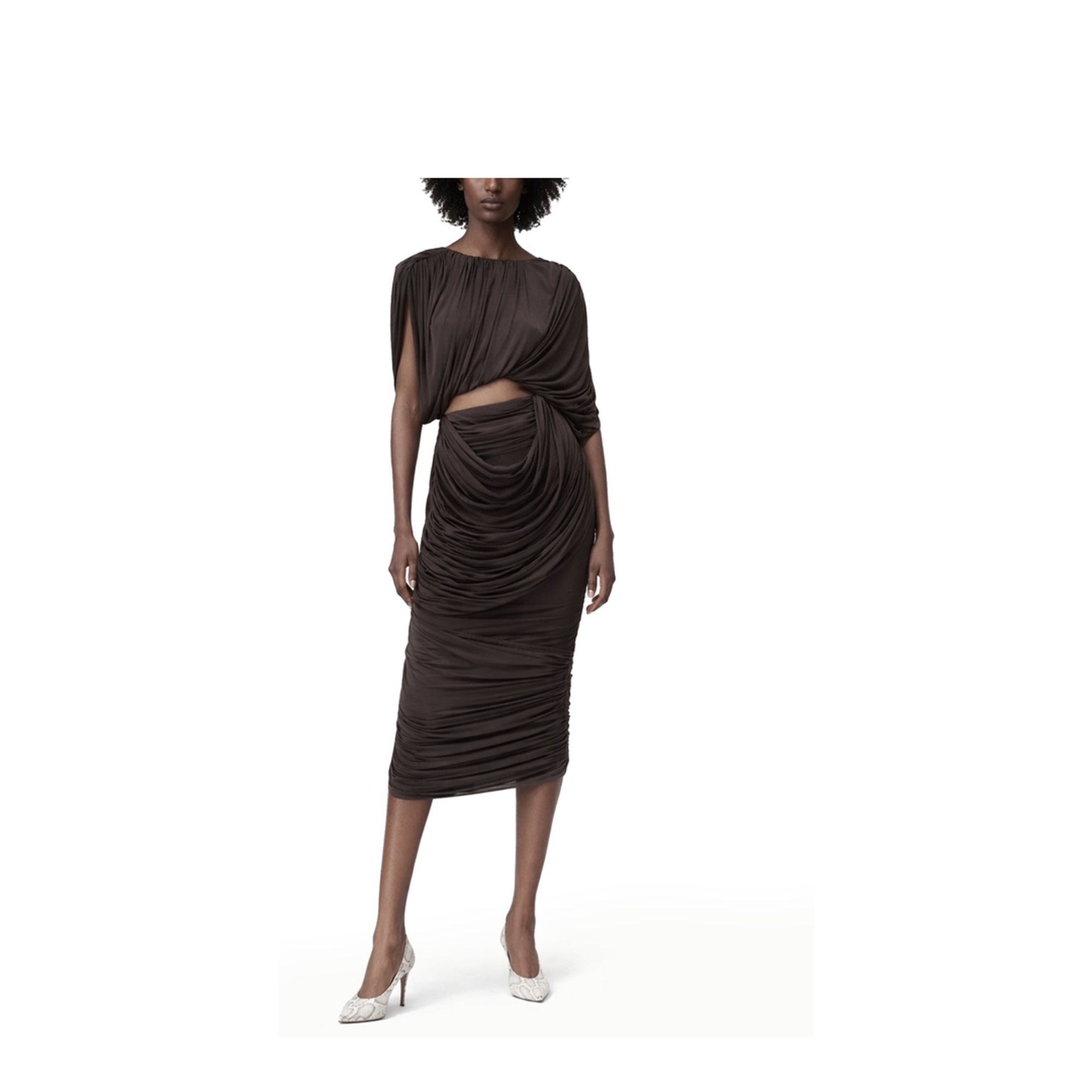 MAYFEYR - Magda Butrym - Cupro Midi Skirt - 302426BROWN