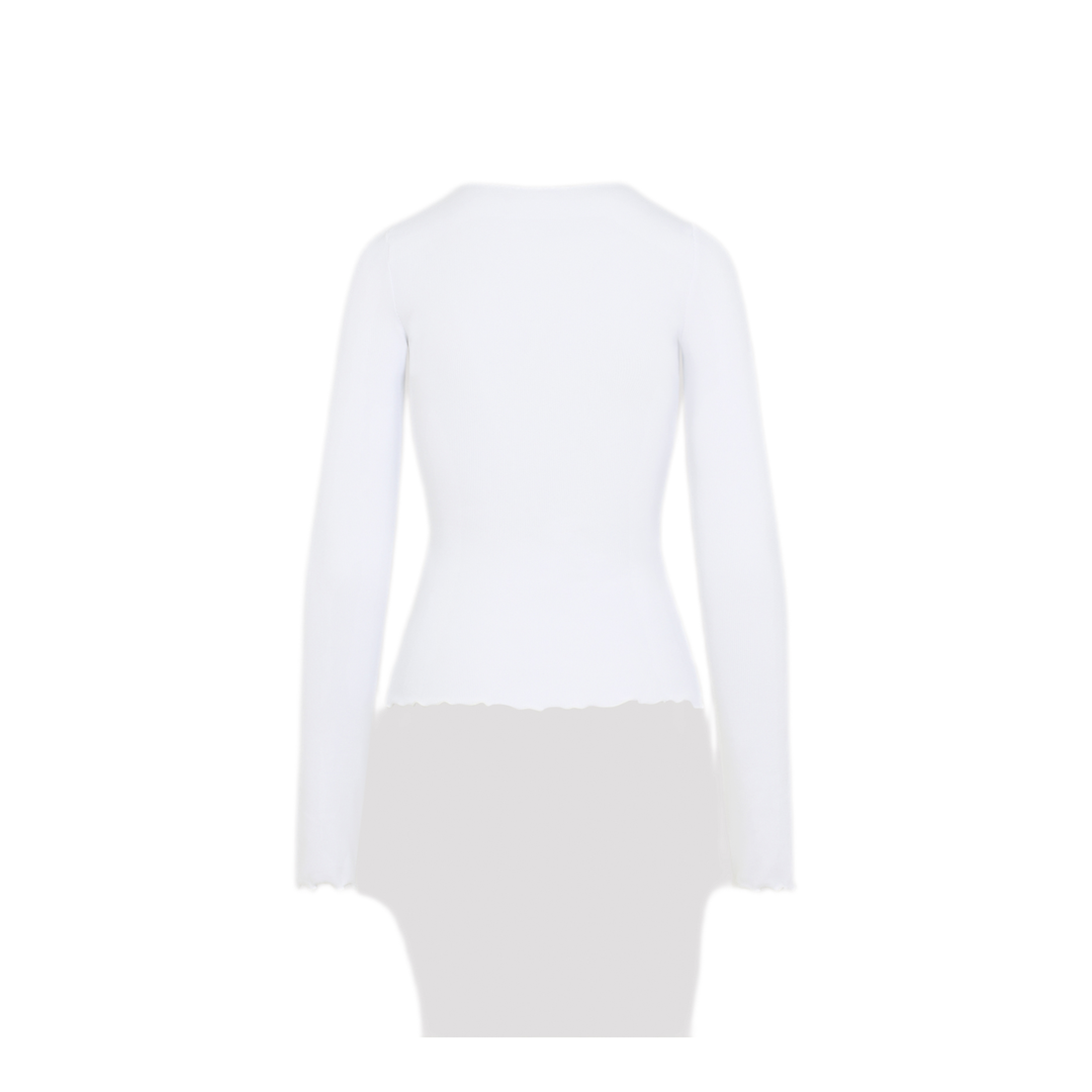 MAYFEYR - Moschino - White Long Sleeve Cotton T Shirt - 261E120305461001