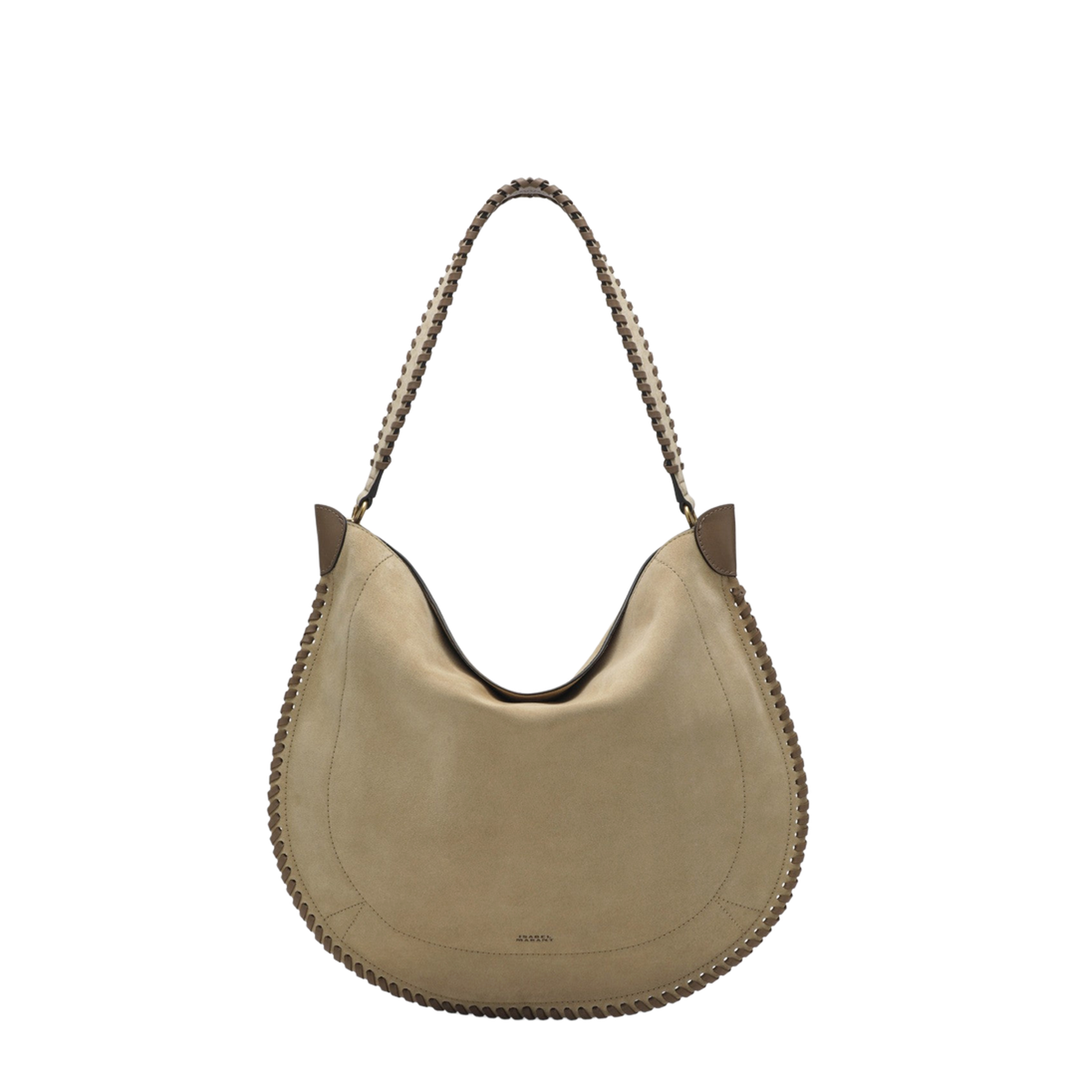 Oskan Hobo Soft Bag in Sand-Colored Suede