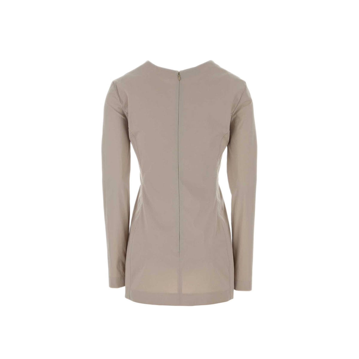 MAYFEYR - Miu Miu - Dove Grey Stretch Poplin Mini Dress - MF6588SOOO6472F0A08