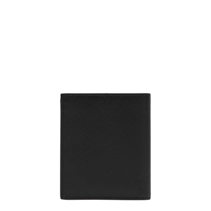 Small Black Wallet in Saffiano