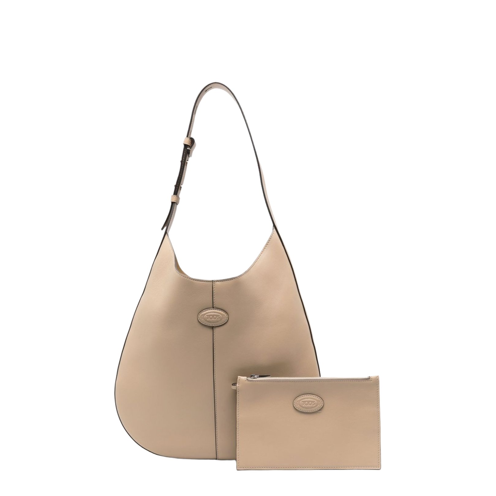 Light Beige Magnetic Adjustable Shoulder Strap Removable Pouch Bag