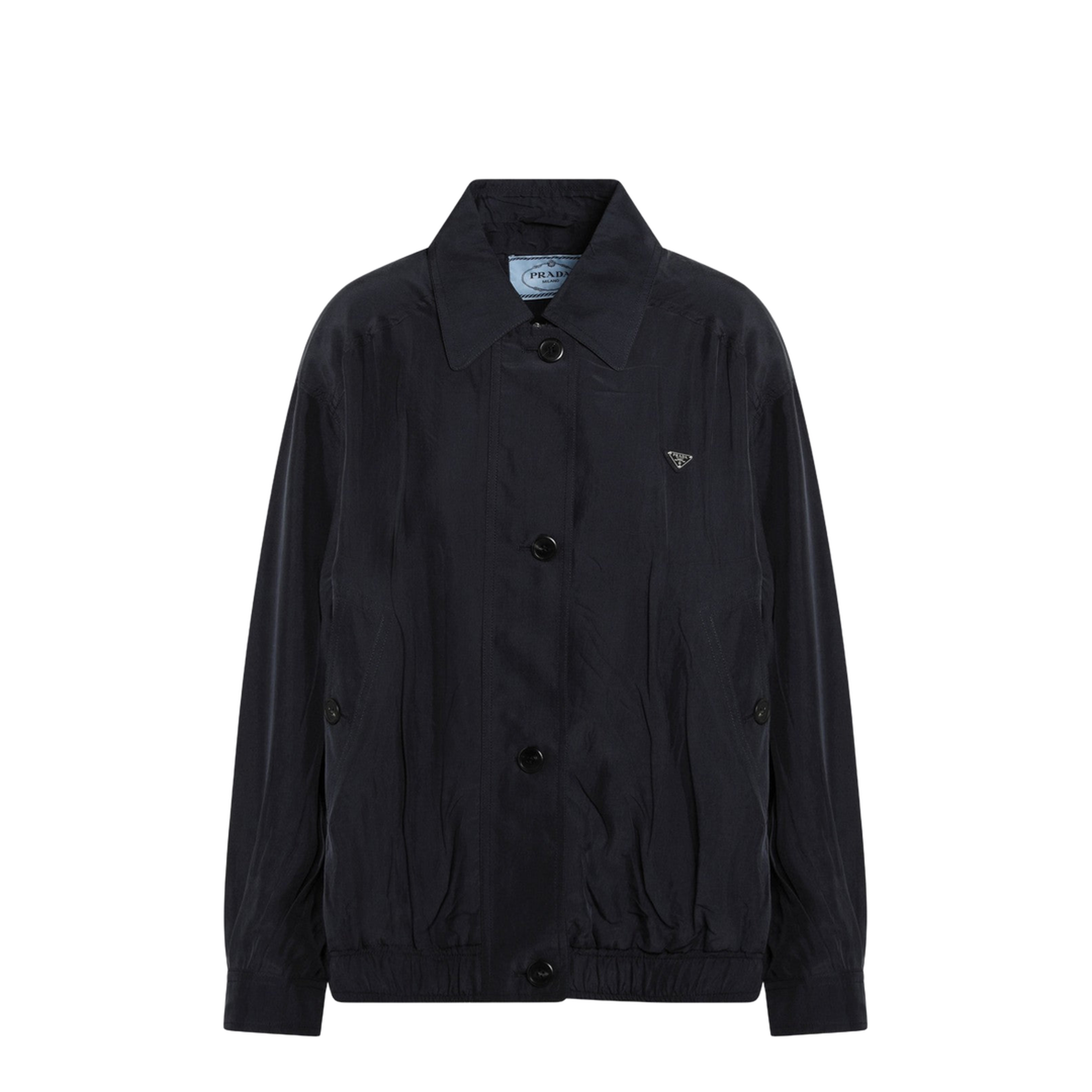 Blue Silk Blouson