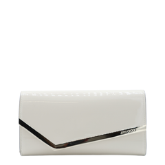 Emmie Patent Leather Clutch - Latte