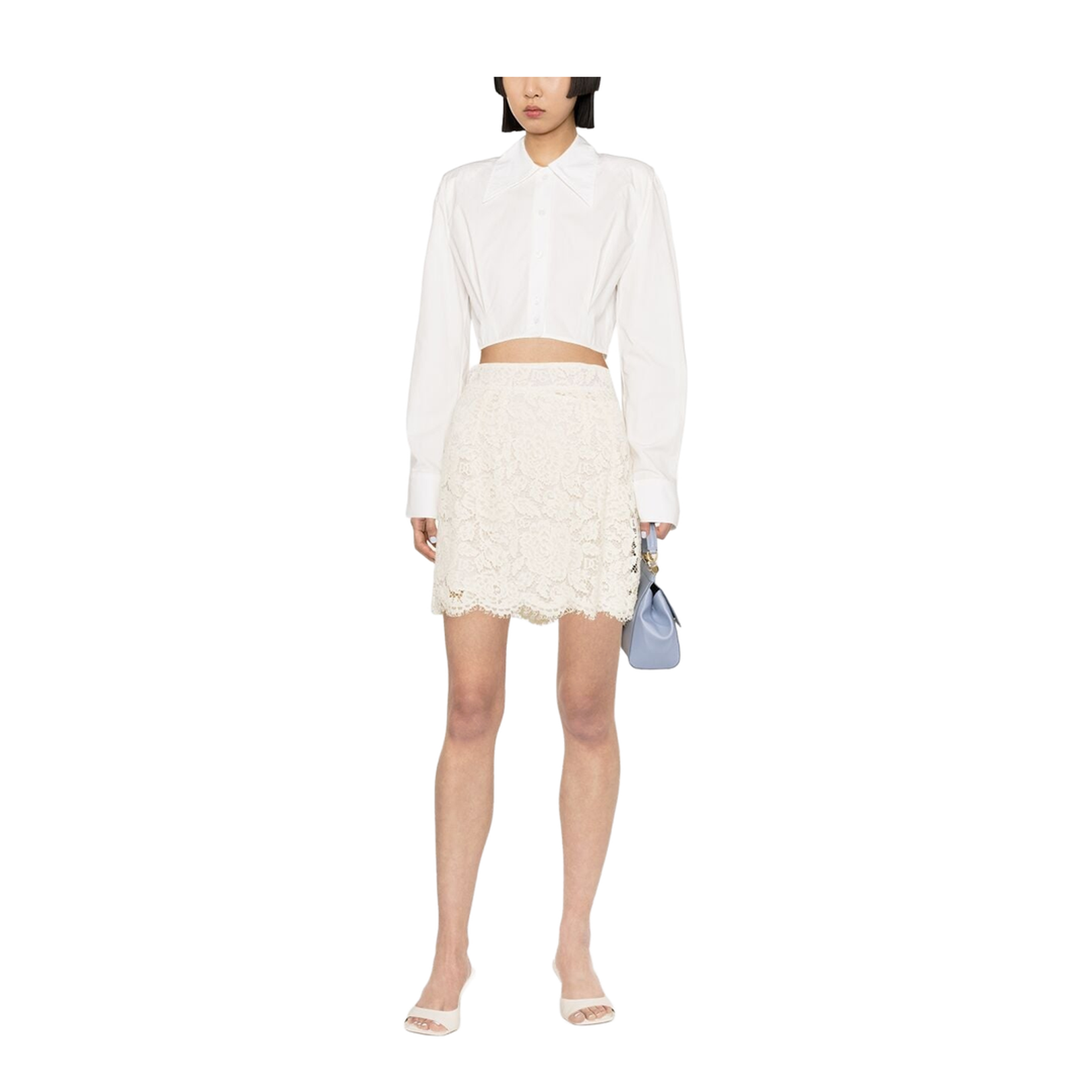 Floral Lace Detail Miniskirt