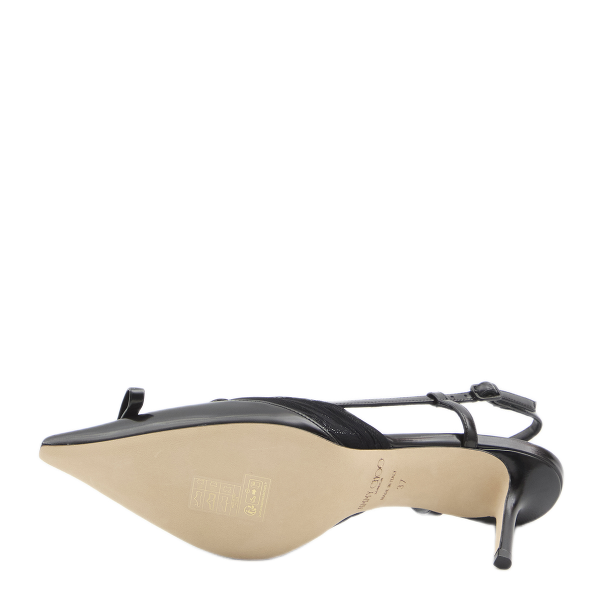 MAYFEYR - Jimmy Choo - Afia Mesh Slingback Pumps - AFIAMESHSB65DQNBLACK