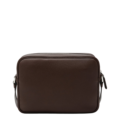 Burnt Brown Leather Crossbody Bag