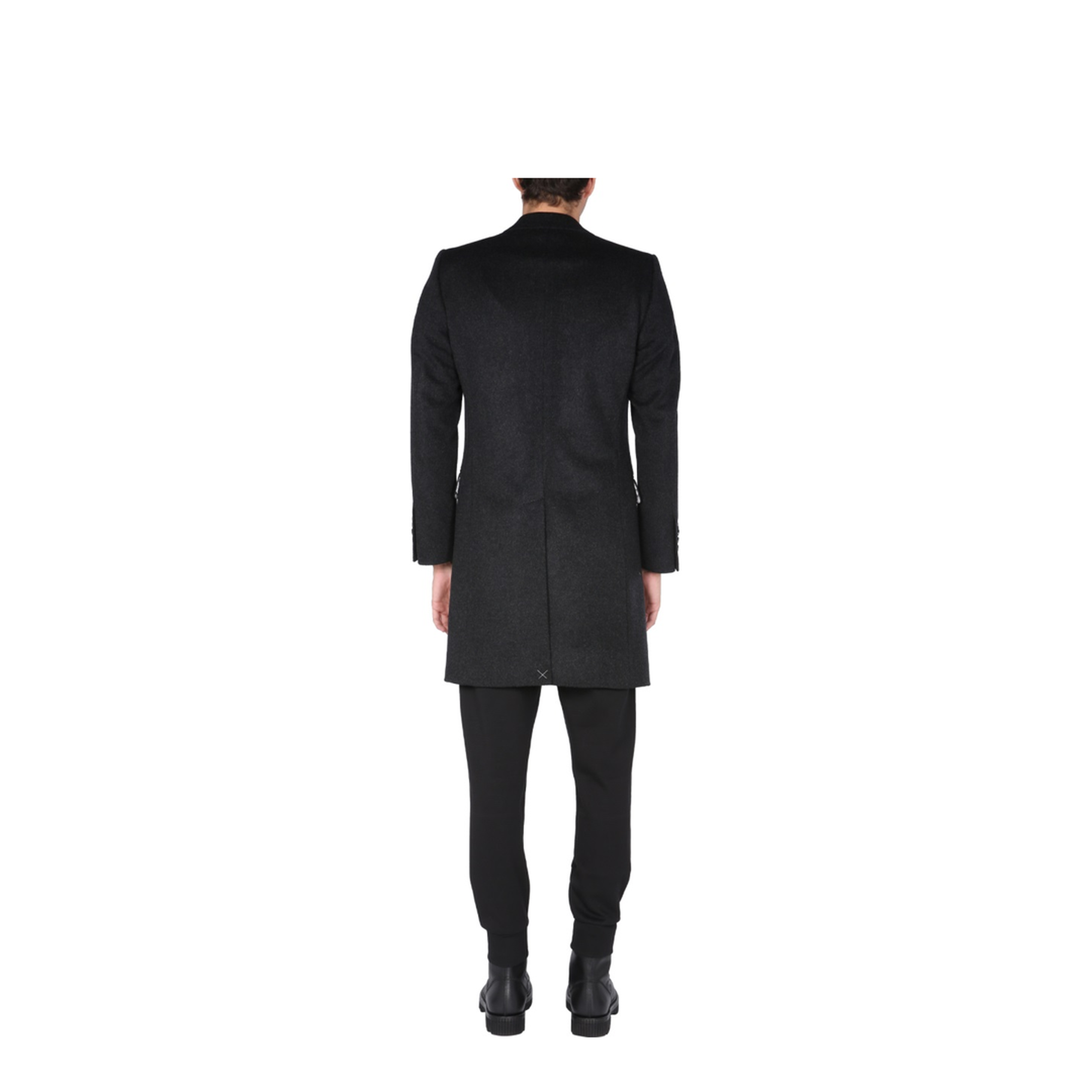 Single-Breasted Velours Coat