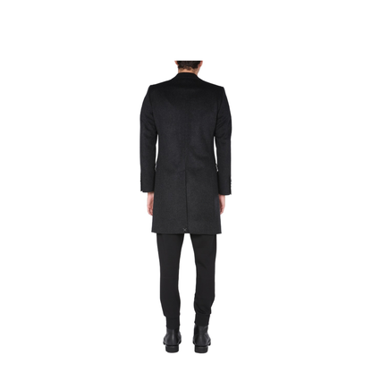 Single-Breasted Velours Coat