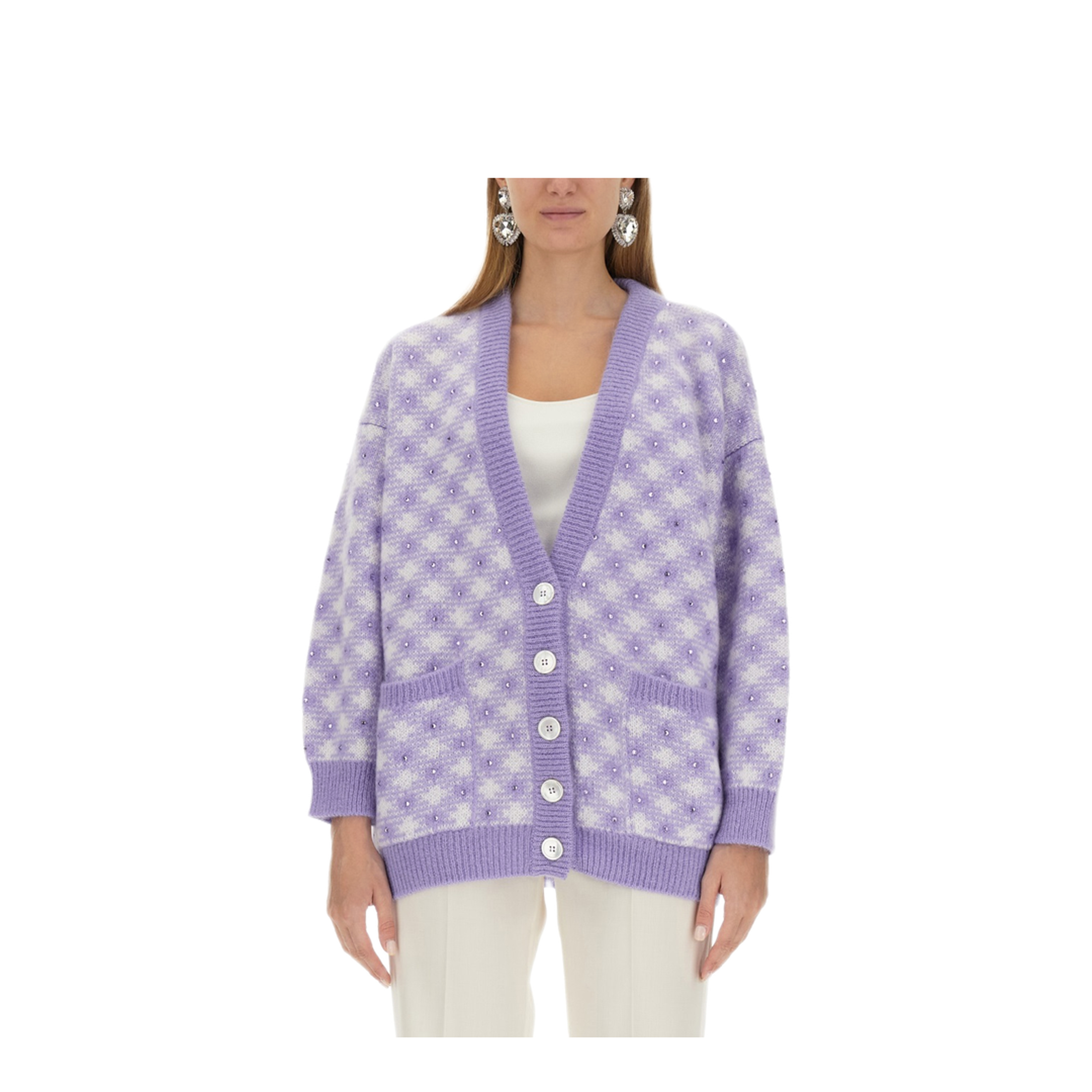 MAYFEYR - Alessandra Rich - V Neck Cardigan - FAB3235K38371630