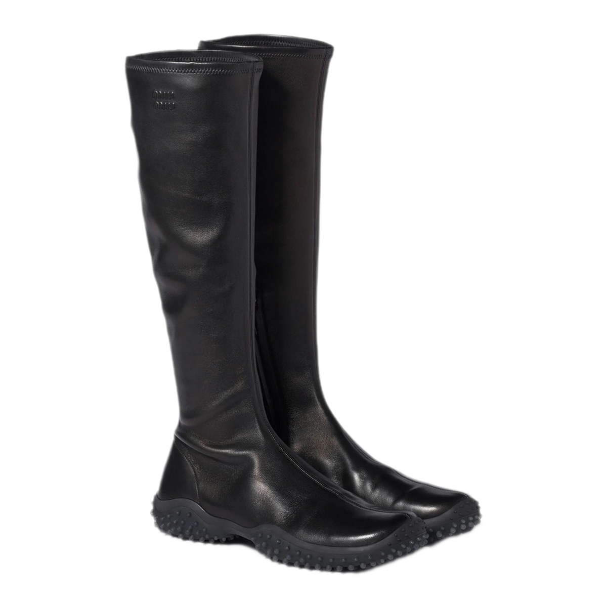 Black Nappa Leather Boots